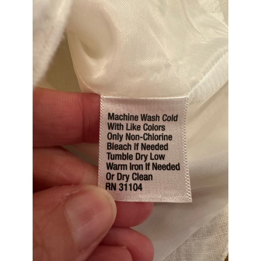 Kim Rogers Petite Linen Skirt Set White Ruffle Blazer Midi Skirt PL - Picture 14 of 16